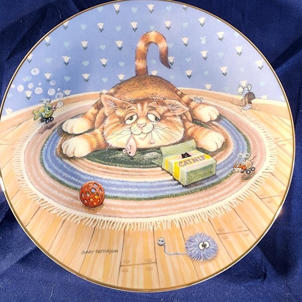 Gary Patterson Comical Cats Collector's Plate Happiness